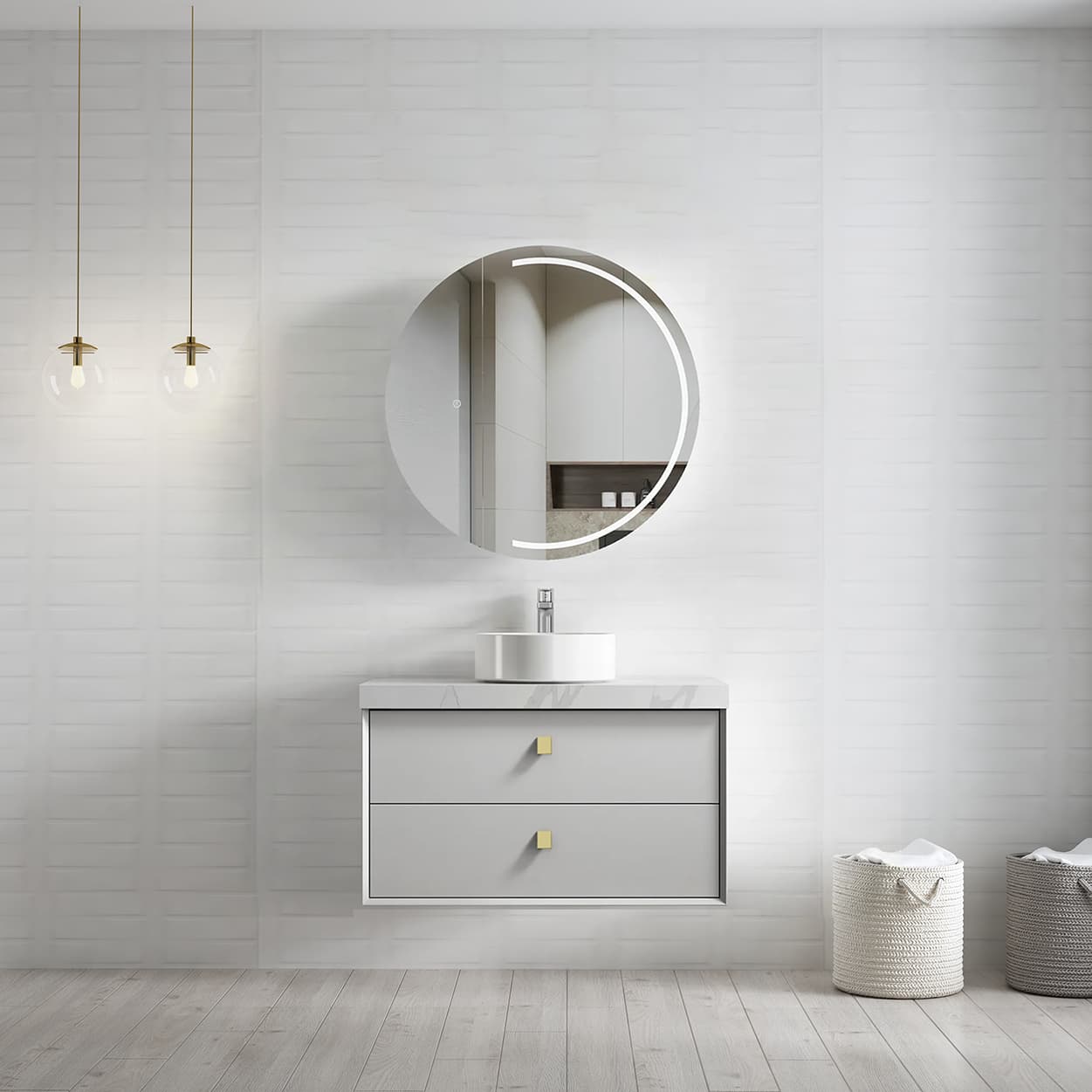 Azure Grey Wall Hung Vanity