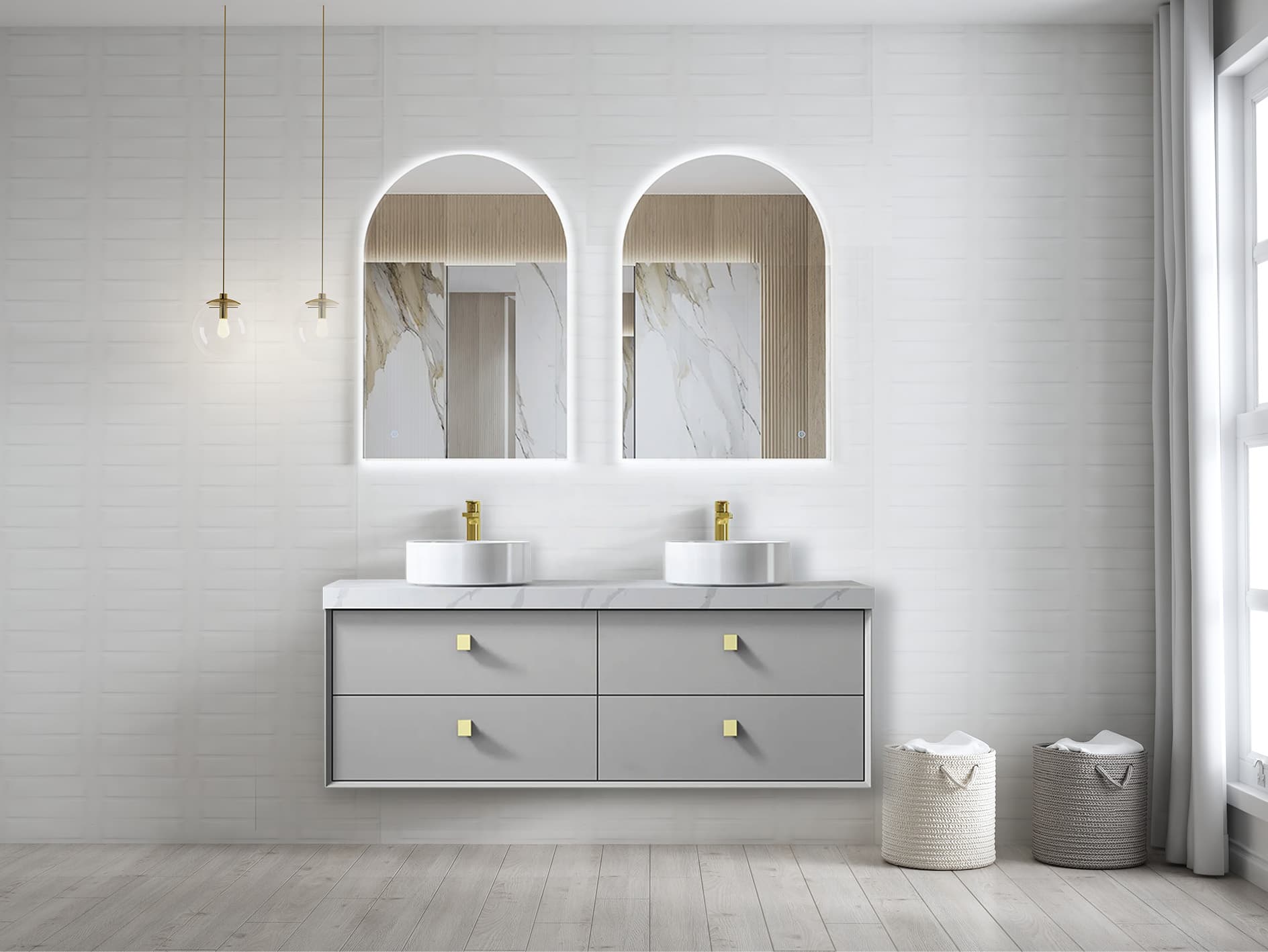 Azure Grey Wall Hung Vanity