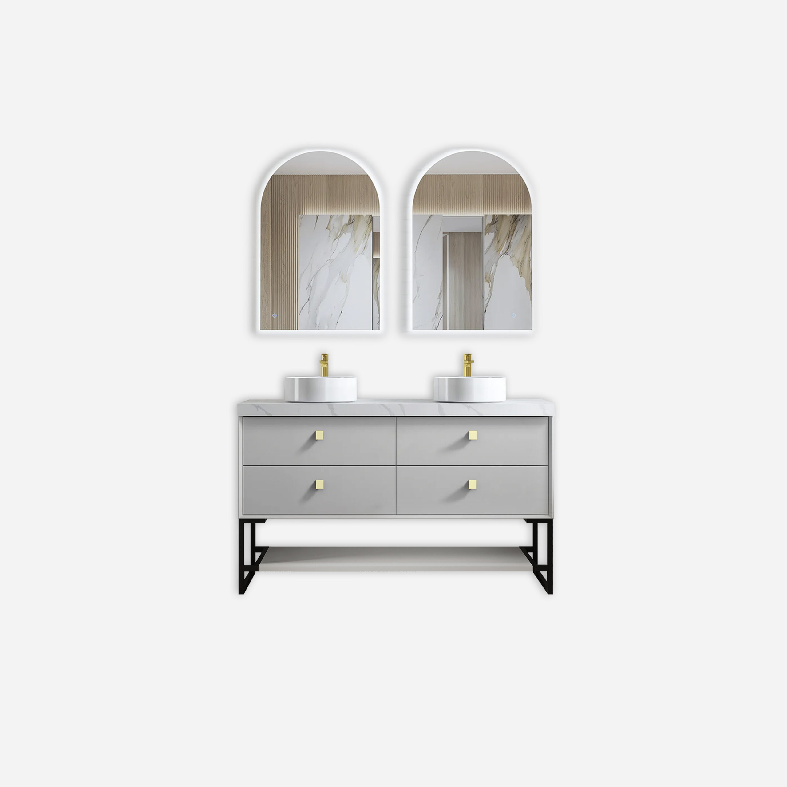 Azure Grey Floor Mounted Bathroom Vanity