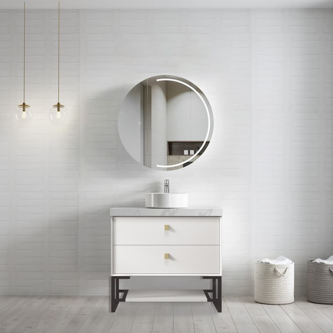 Azure White Floor Mounted Vanity