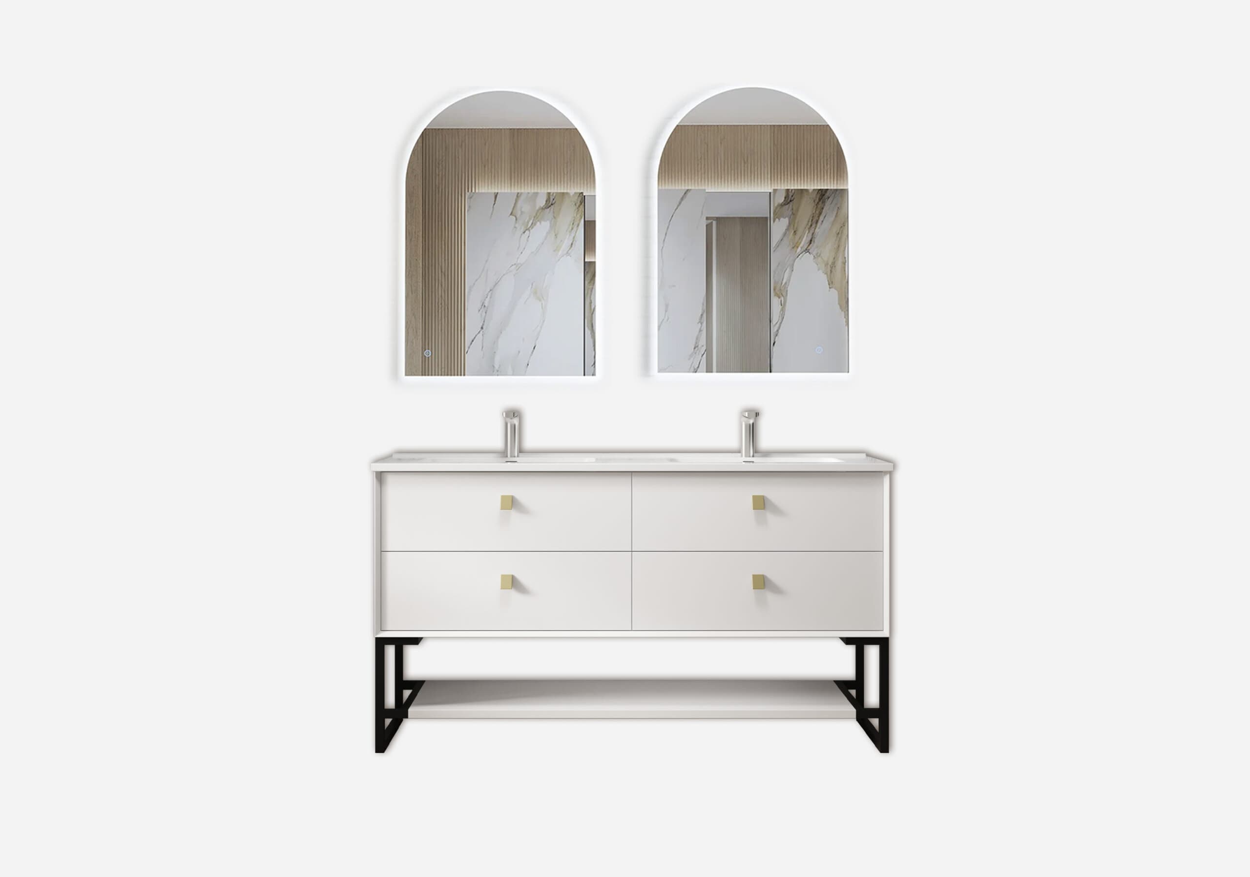 Azure White Floor Mounted Vanity