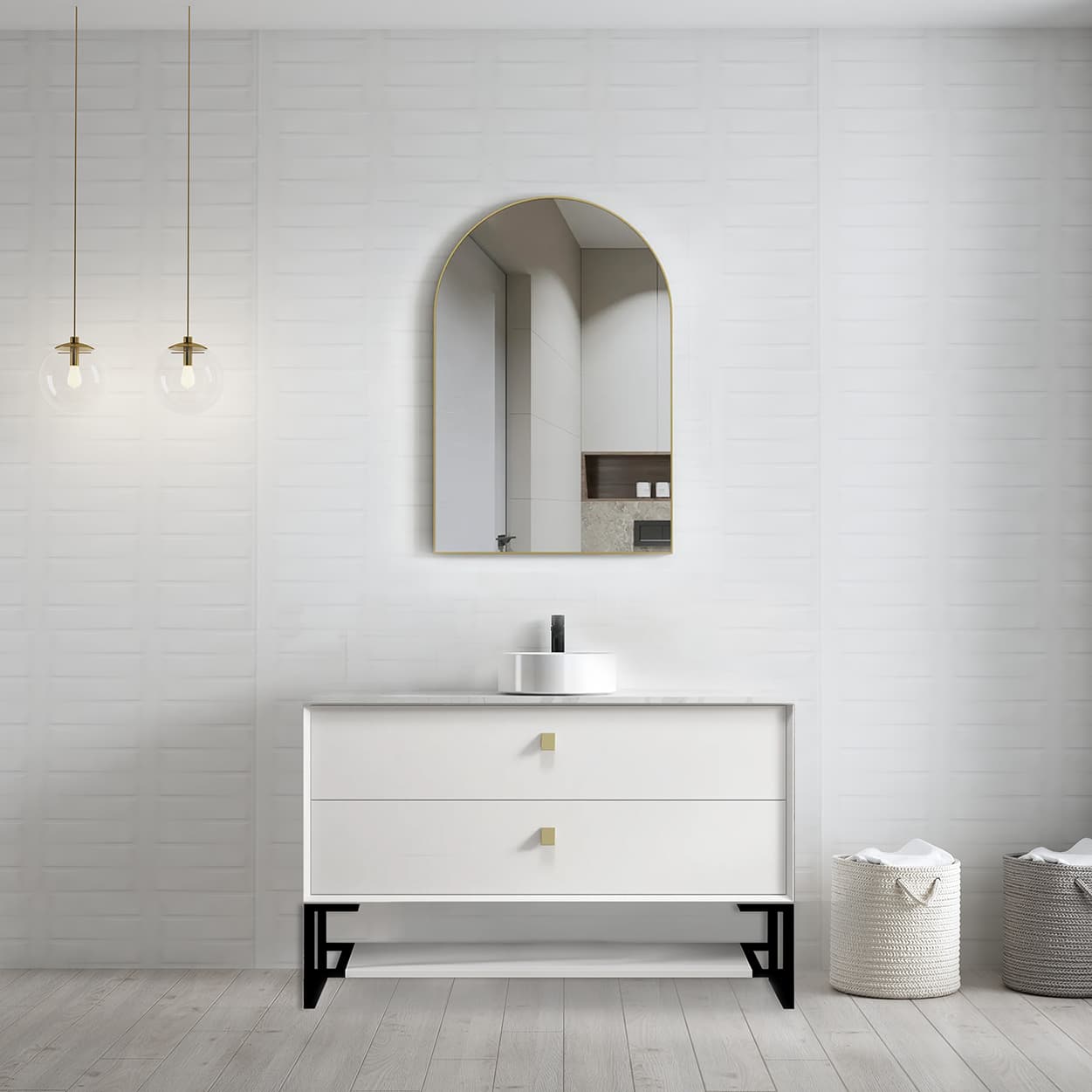 Azure White Floor Mounted Vanity